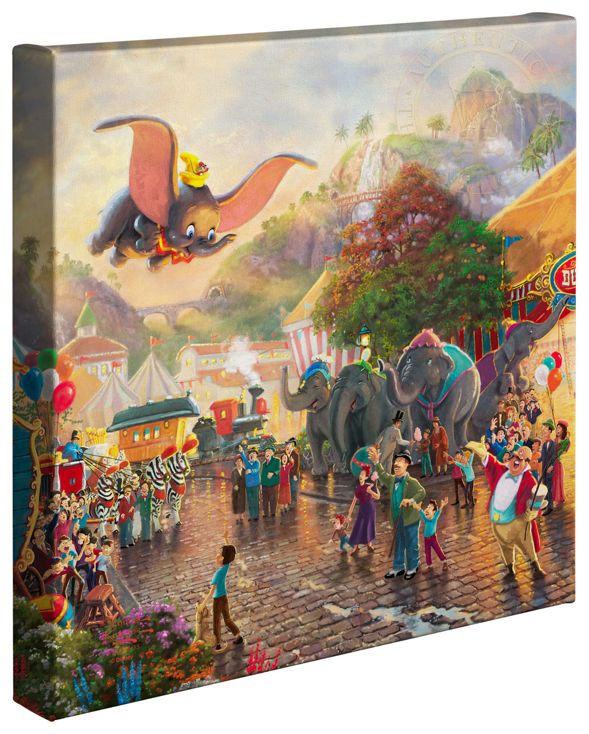 Dumbo in Flight Disney Art Gallery Wrapped Canvas 14" x 14"