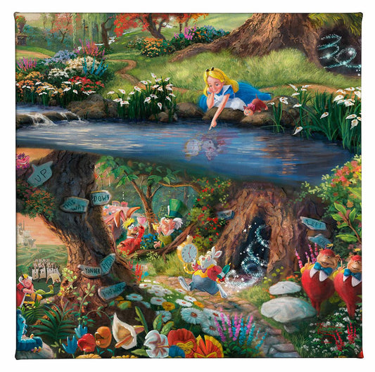 Alice in Wonderland Disney Art Gallery Wrapped Canvas 14" x 14"