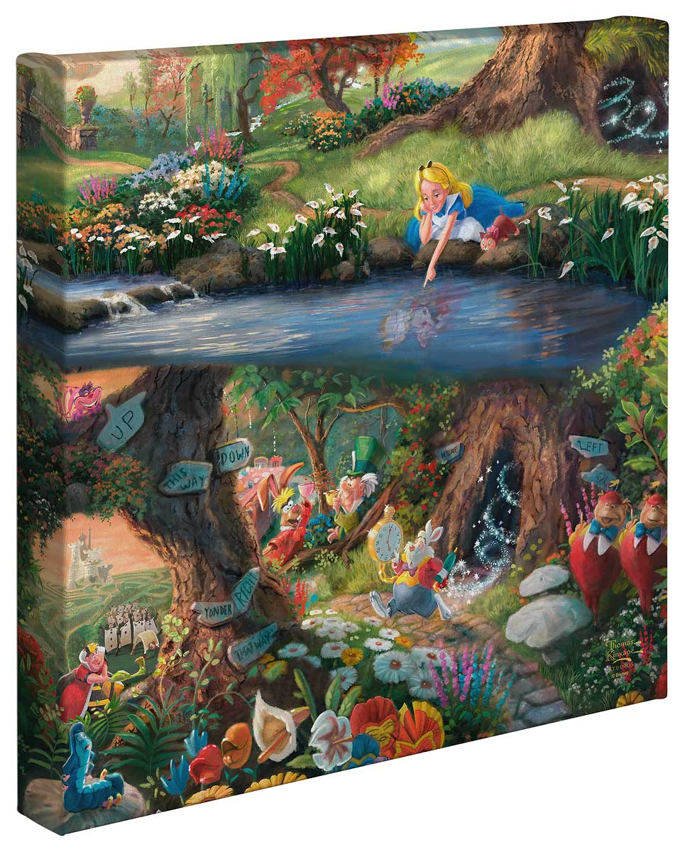 Alice in Wonderland Disney Art Gallery Wrapped Canvas 14" x 14"