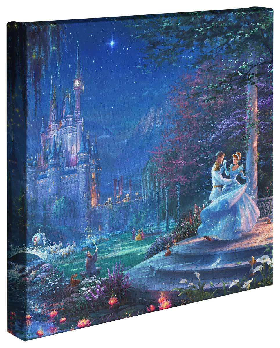 Cinderella Dancing with Prince Charming Disney Art Gallery Wrapped Canvas 14" x 14"